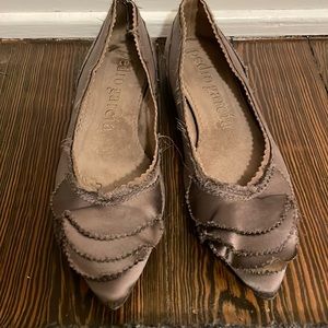 Pedro Garcia satin ballet flats.
